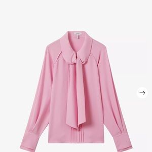 Reiss Pink Tie-Neck REISS
Ella tie-neck woven blouse size UK 12 = US 8